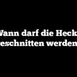 Wann darf die Hecke geschnitten werden?