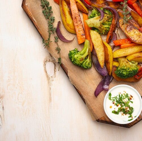 Gemüse Heißluftfritteuse: Wie lange?